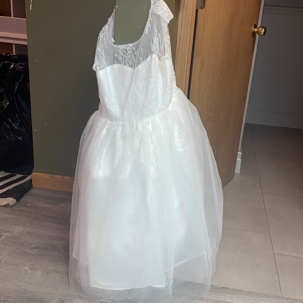 Girls size 8 Formal White Dress